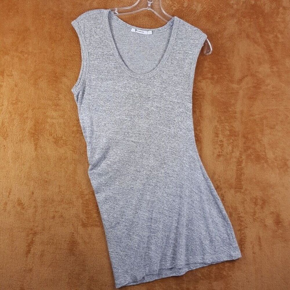 ALEXANDER WANG Womens Top Medium Gray Pullover Knit Tank Asymmetrical Tunic